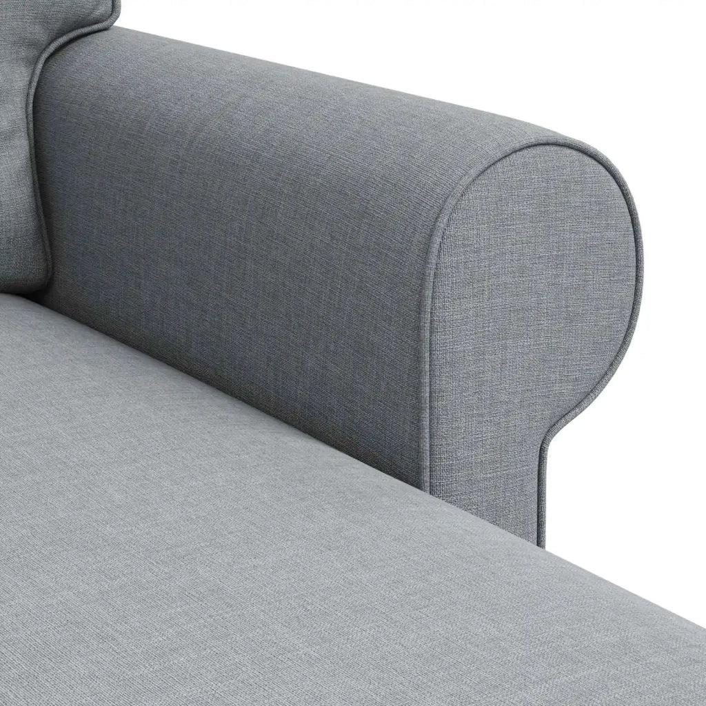 Divano Grigio chiaro 195 x 138 x 80 cm Tessuto 42024327