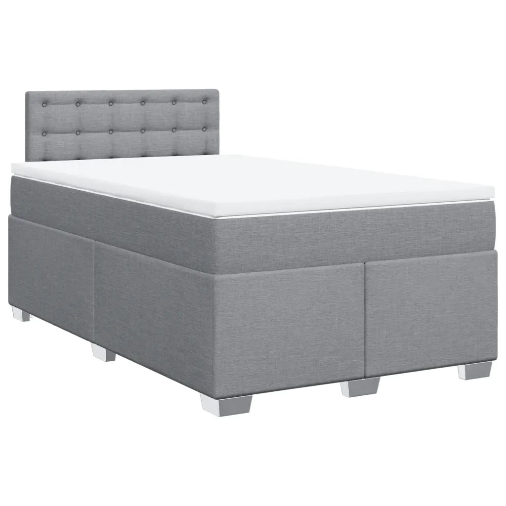 Giroletto a Molle con Materasso Grigio Chiaro 120x190cm Tessuto 3288141