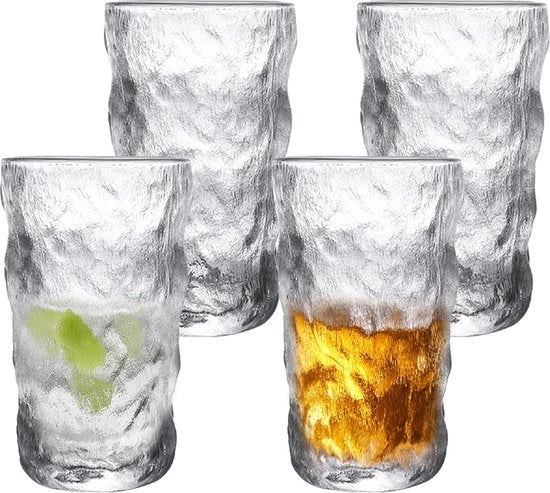 Set di bicchieri per Long Drink, 300 ml, 6 pezzi, bicchieri di cristallo, bicchieri opachi, bicchieri di sapo, bicchieri d'acqua, bicchieri per whiskey, bicchieri per gin e tonic, set di bicchieri in ceramica