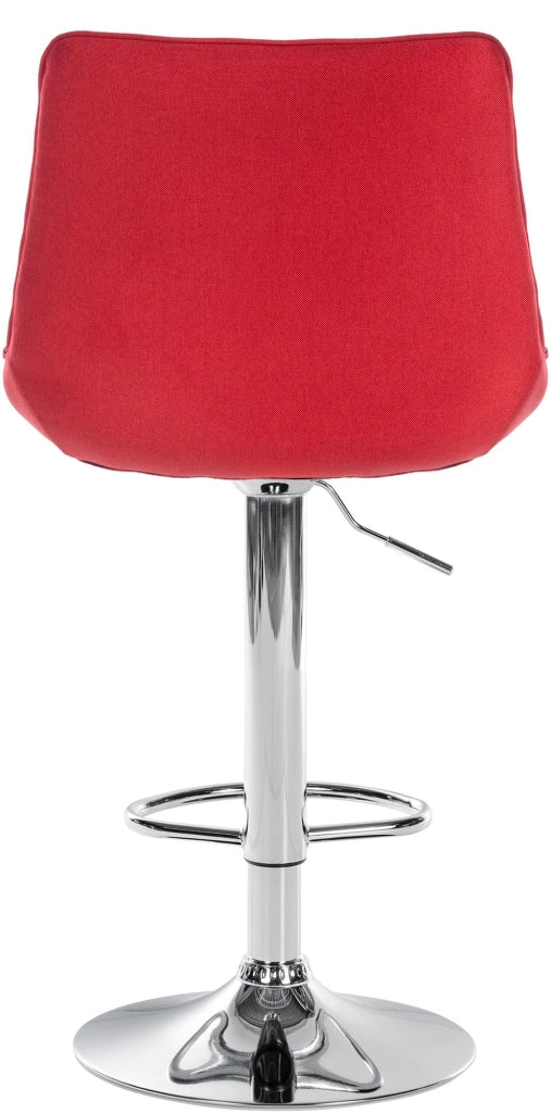 Sgabello Toni Tessuto rosso,cromo