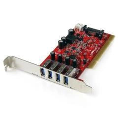 Startech.com scheda pci con 4 porte usb 3.0 (5gbps) superspeed con alimentazione sata/sp4 - PCIUSB3S4