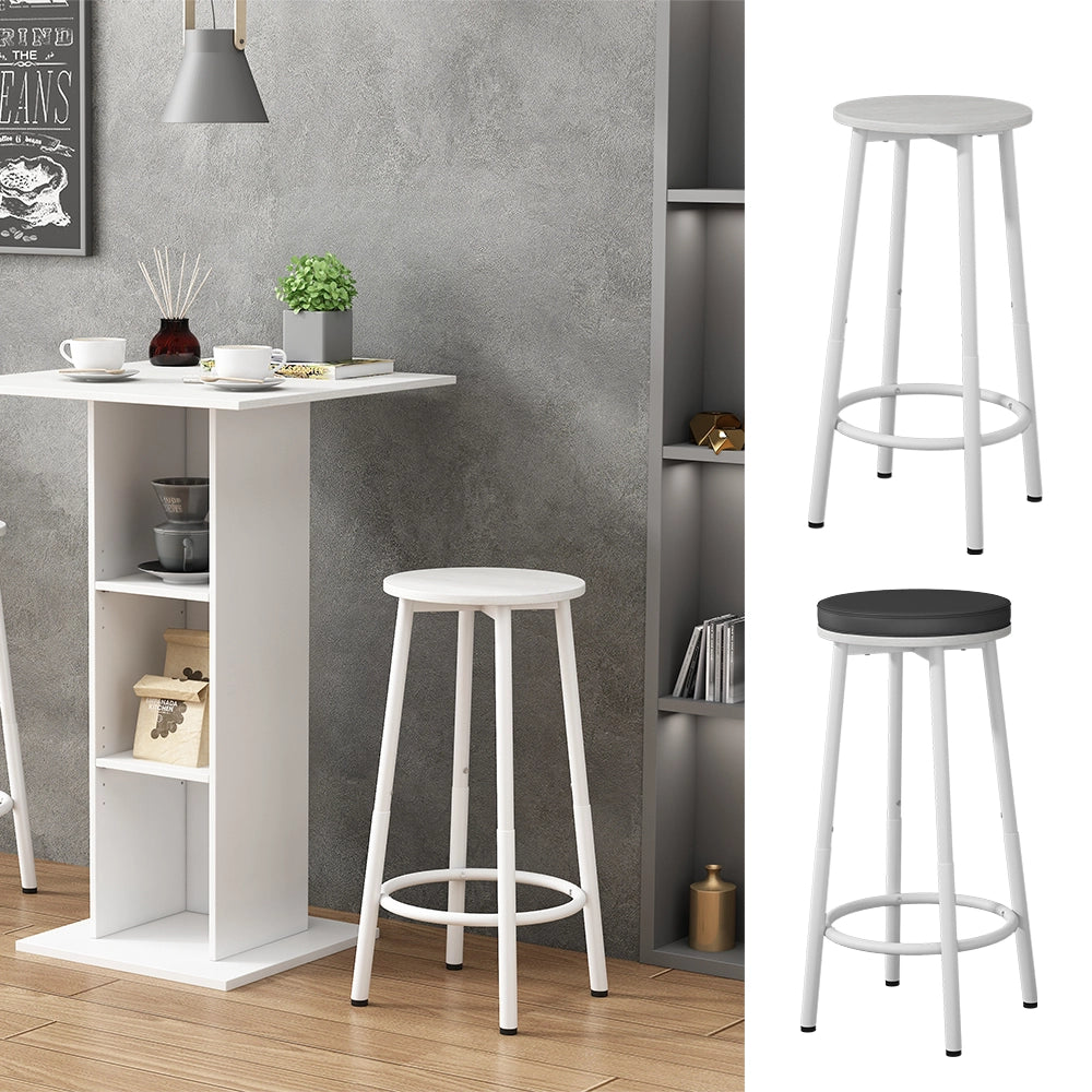 Vicco Set di 2 sgabelli da bar Bianco 31.5 x 64 cm 2 parti
