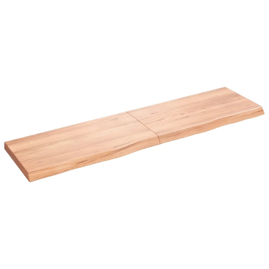 Piano Bagno Marrone 120x30x(2-4) cm Legno Massello Trattato 3156137