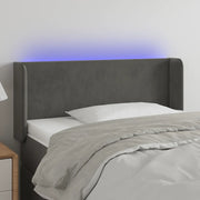 Testiera a LED-Testata con LED Grigio Scuro 93x16x78/88 cm in Velluto 830099