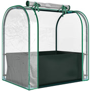 MINI SERRA CON BORSA PER COLTIVAZIONE E PORTA AVVOLGIBILE, 68X50X70 CM, VERDE SCURO