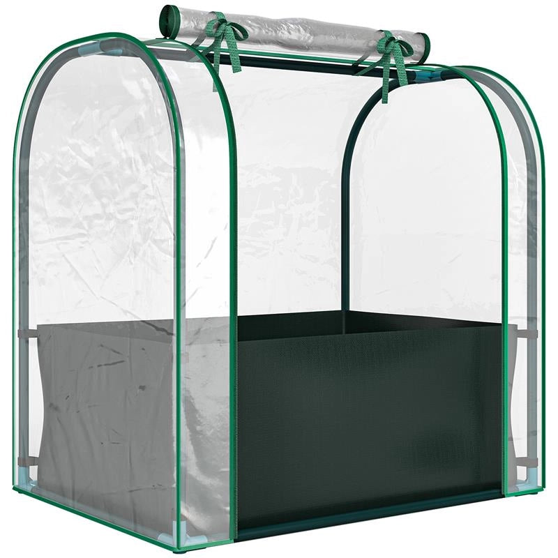 MINI SERRA CON BORSA PER COLTIVAZIONE E PORTA AVVOLGIBILE, 68X50X70 CM, VERDE SCURO