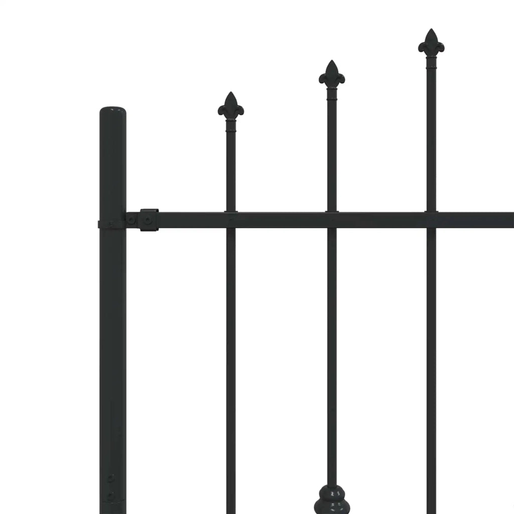 Recinzione da Giardino | Recinzione a punte Asten Nero 200 x 150 cm