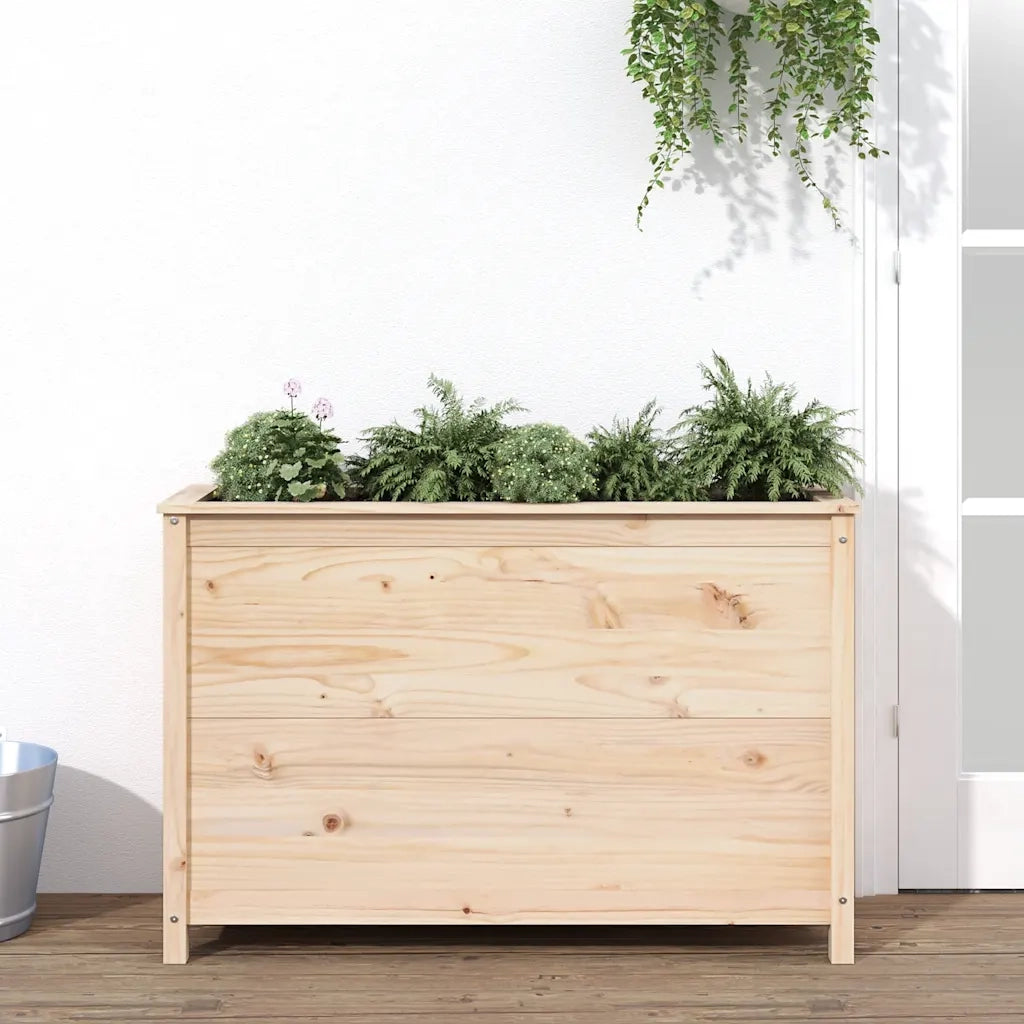 Fioriera Rialzata da Giardino 119,5x40x78cm Legno Massello Pino 825289