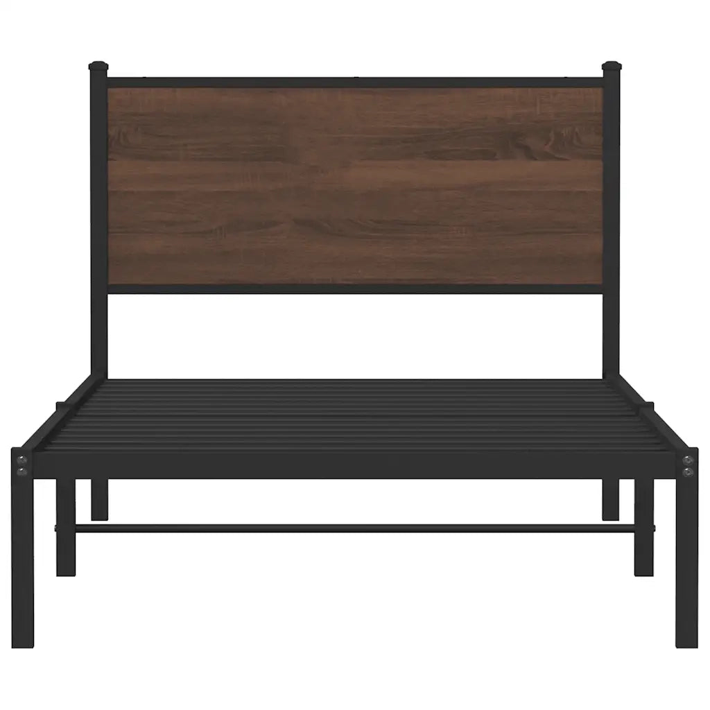 Giroletto senza Materasso in Metallo Rovere Marrone 107x203 cm