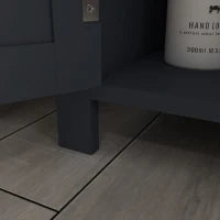 kleankin Mobile Sottolavabo in Truciolato e MDF a 2 Ante con Ripiano Interno Regolabile, 60x30x60 cm, Grigio