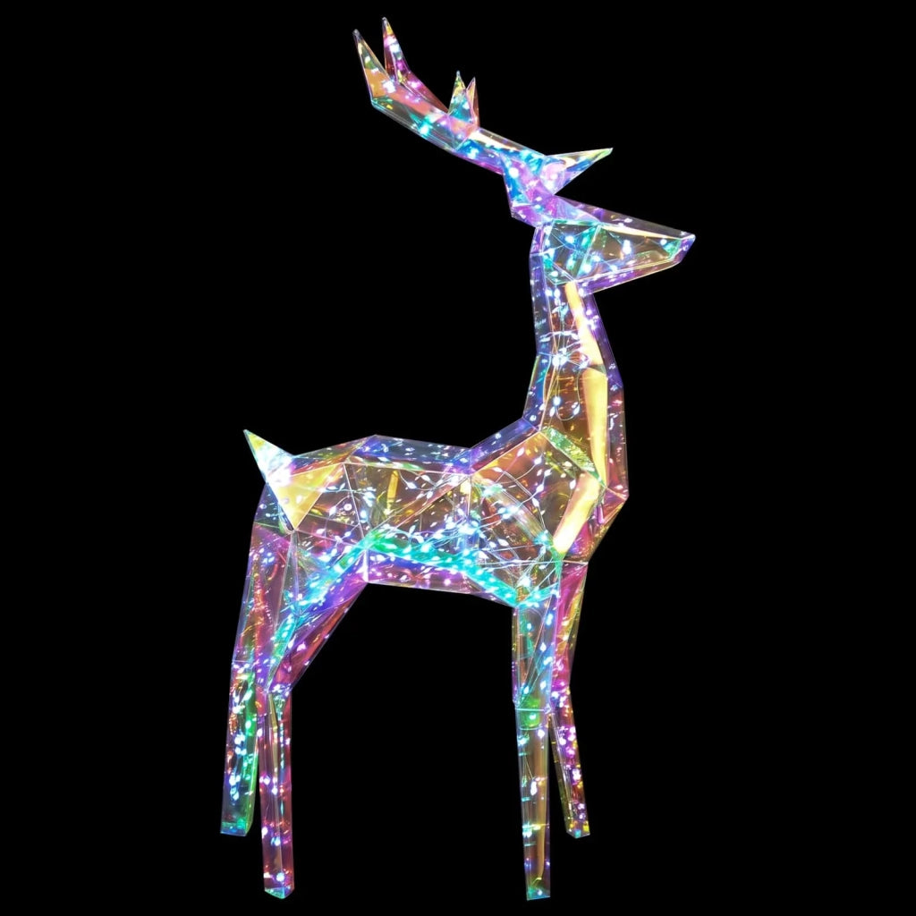 Renna a LED prismatica e iridescente Multicolore 42056641