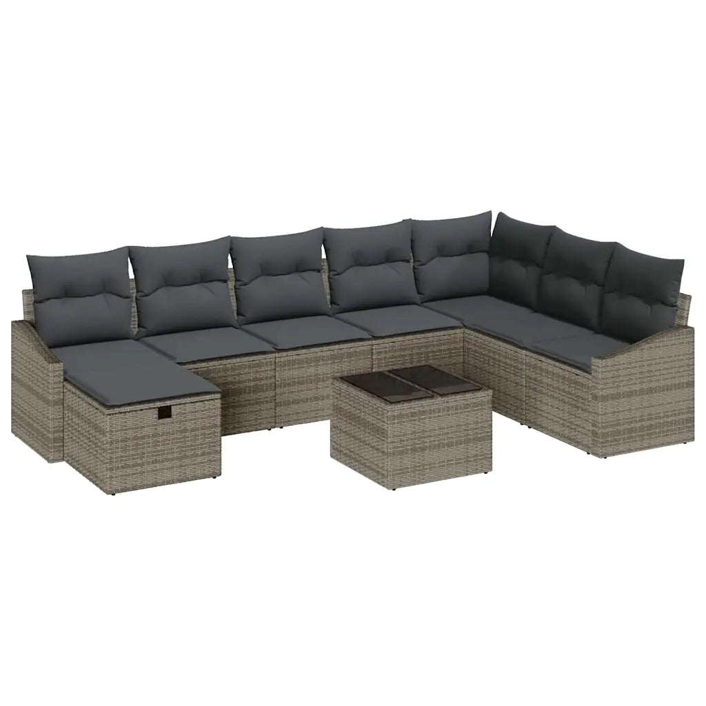 Set di divani con cuscino 8 pcs polyrattan