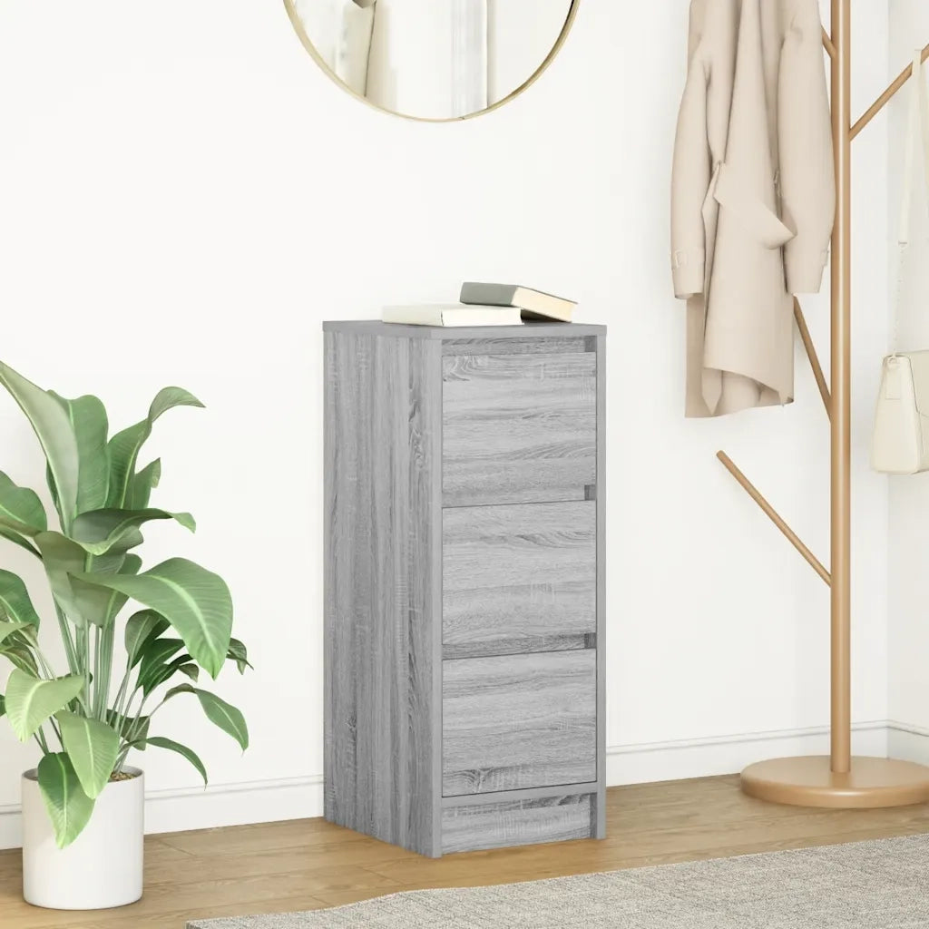 vidaXL Credenza Grigio Sonoma 29,5x34x76 cm in Legno Multistrato