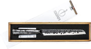 Coltello per pane in acciaio inossidabile da 20 cm - Maniglia unica - Scatola di regalo in legno