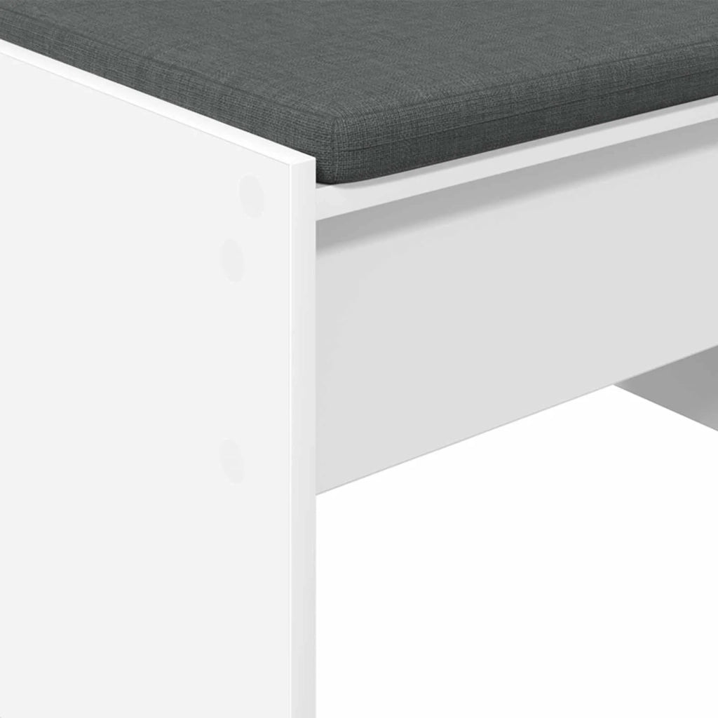 Panca per ingresso con cuscino Bianco 103 x 38 x 40 cm 891560