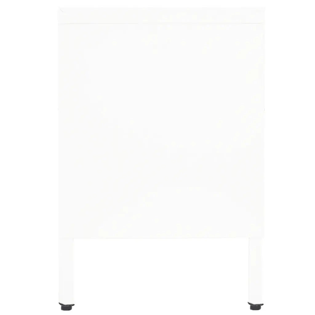 Mobile TV Bianco 90x30x44 cm in Acciaio e Vetro cod mxl 6374