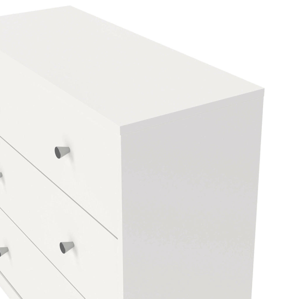 Cassettiera Alert, Settimino multiuso, Comò camera da letto, Mobile con cassetti, 72x30 h68 cm, Bianco