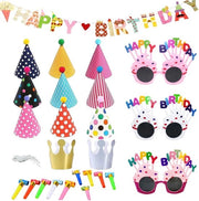 Decorazioni per Festa - Set di 25 Copricapi - Cappelli da Festa per Adulti - Decorazioni per Festa di Compleanno - Cappello da Re - Cappelli da Festa - Copricapi in Papier con Pompon - Cappello da Festa