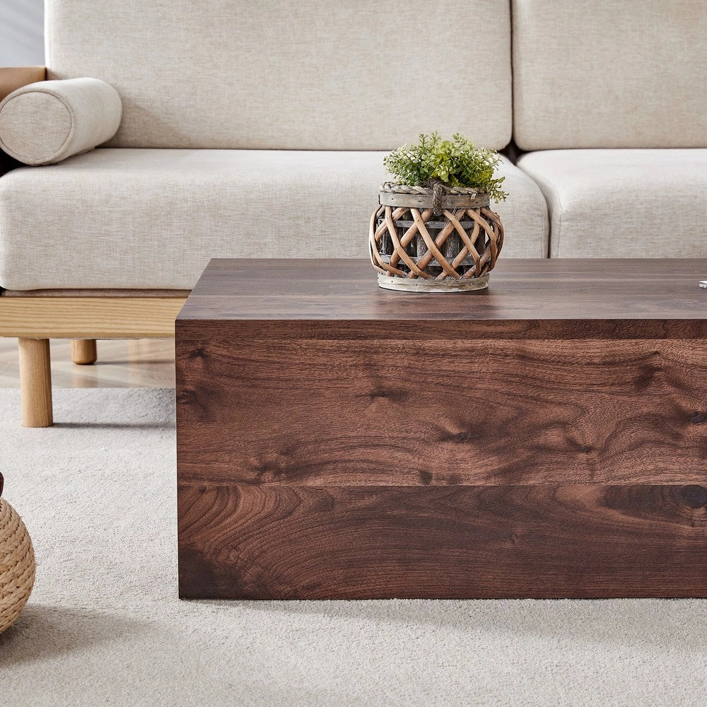 Tavolino da Caff¨¨ Rettangolare ¨C MINIMAL ¨C Effetto Noce, MDF, 90x50x30 cm