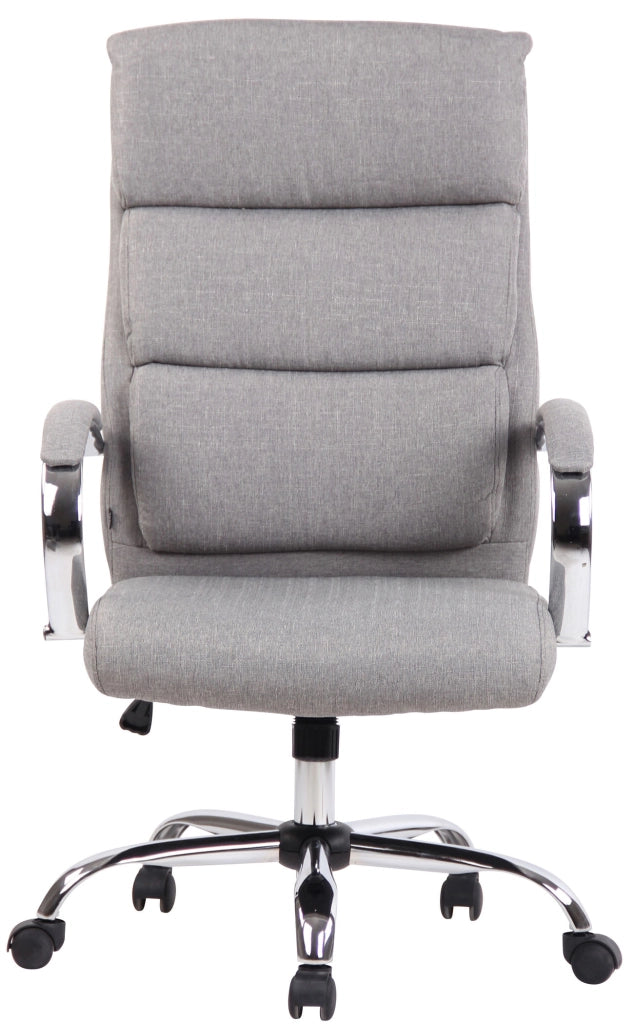 Sedia direzionale Bradford in similpelle o tessuto grigio,Tessuto
