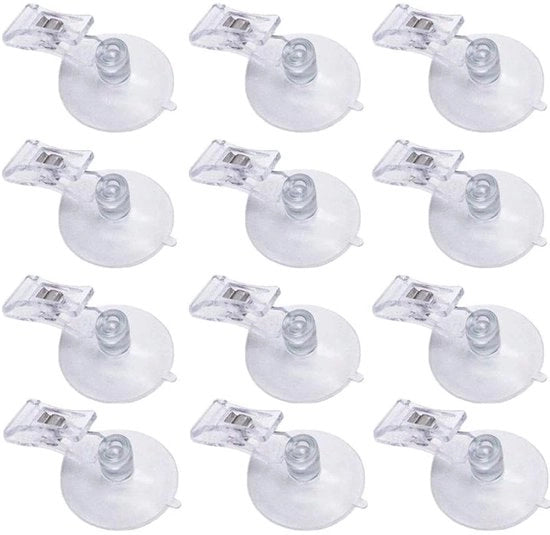 Clip per Display in Vetro - 12 Pezzi - Translucido