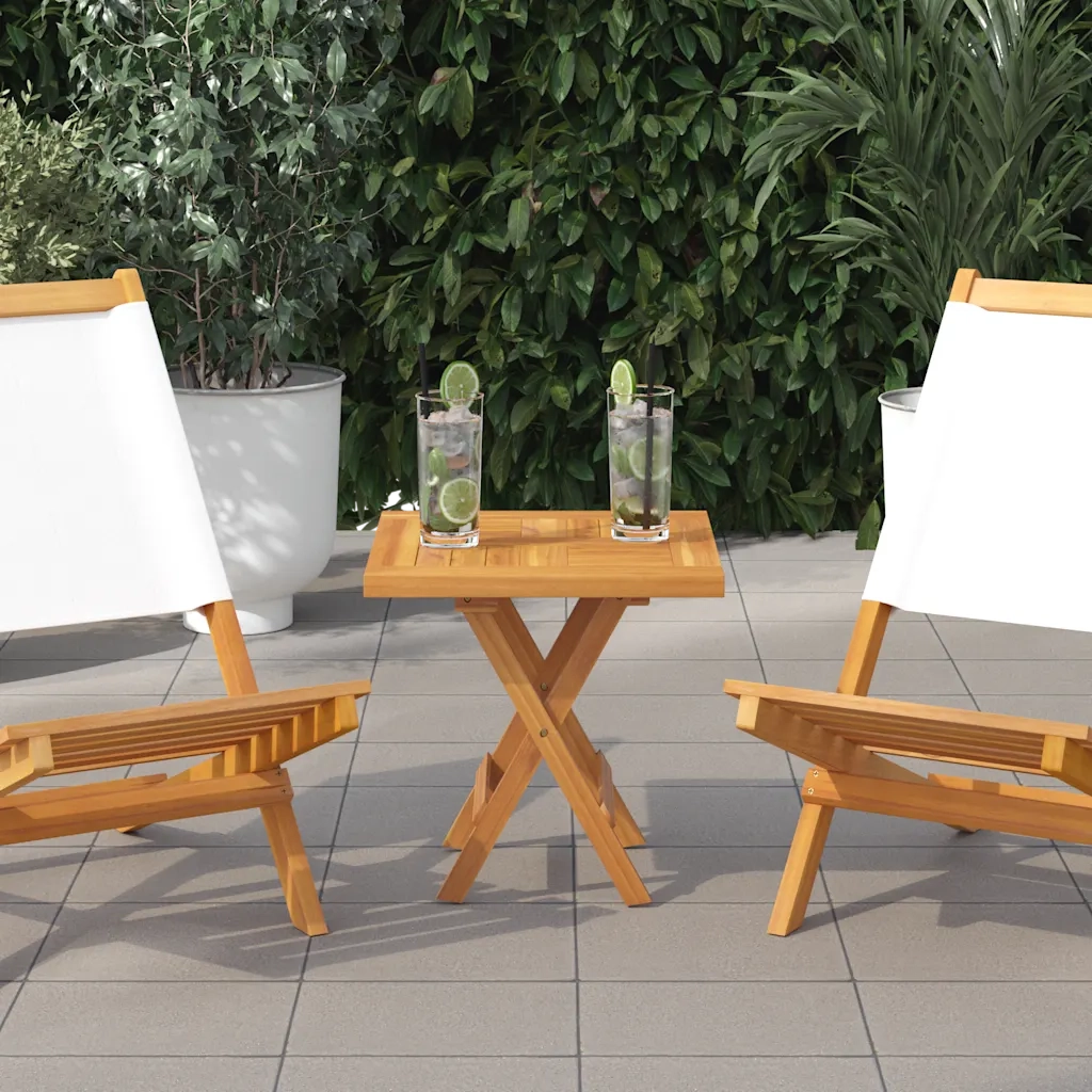 Piano Tavolo Quadrato 50x50x2,5 cm in Legno Massello di Teak 316156