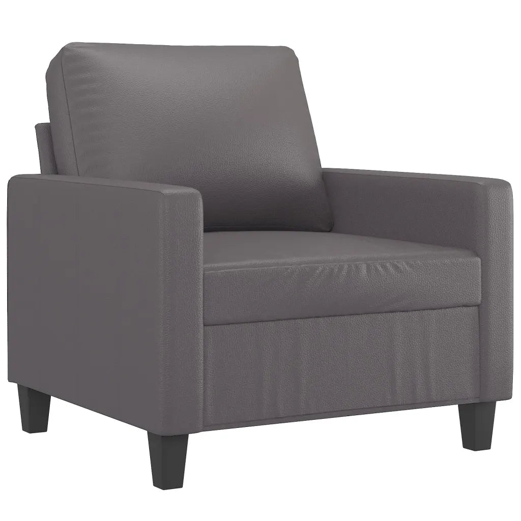 Poltrona-Divano Sedia Grigia 60 cm in Similpelle 496147