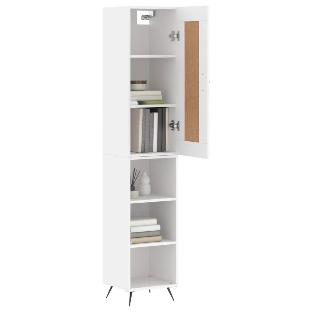 Credenza | Madia | Buffet da pranzo | Armadio da pranzo Bianca 34,5x34x180 cm in Legno Multistrato