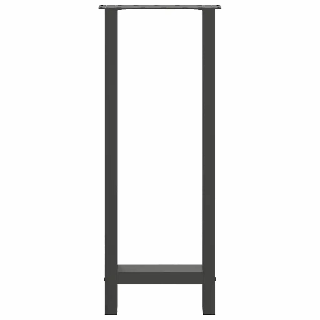 Gambe per tavolo da bar antracite 2 pz 40x(100-101) cm in acciaio 4013338