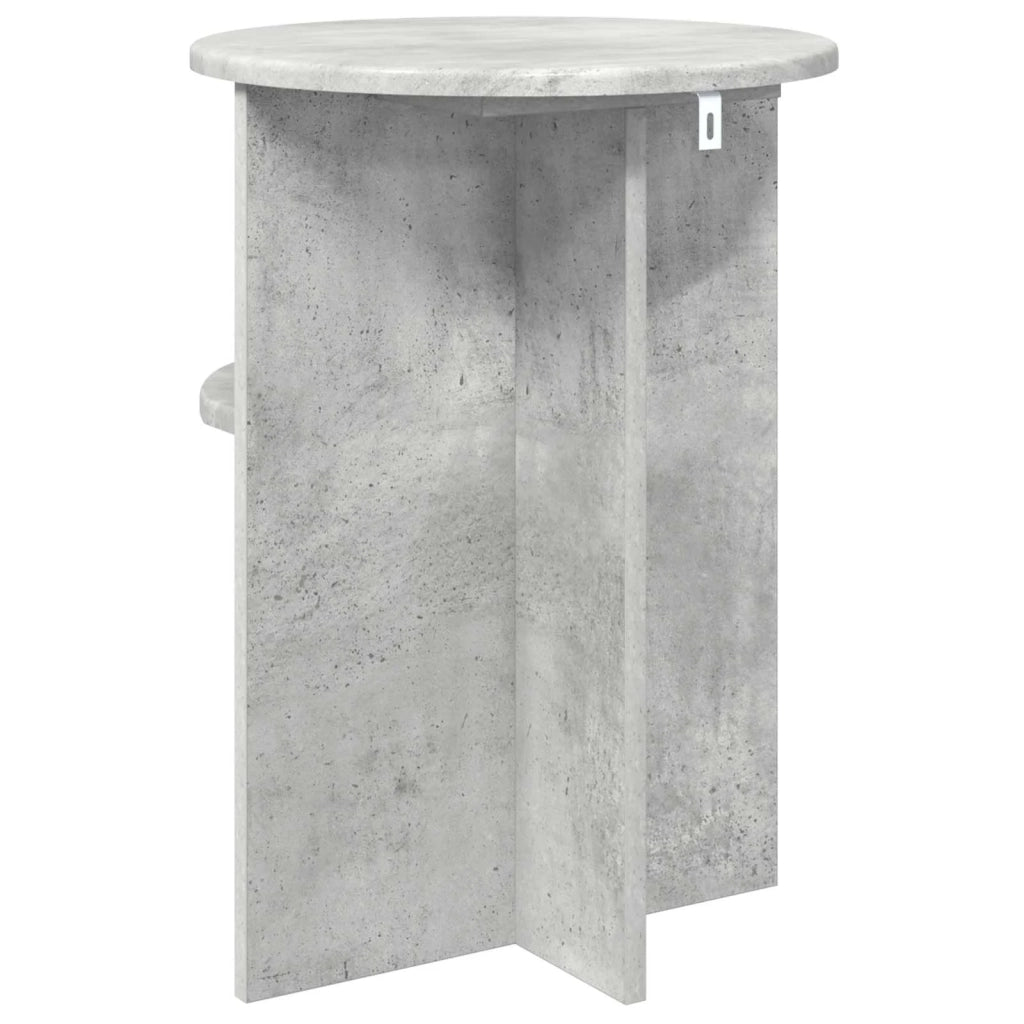 Tavolo laterale con archiviazione Grigio Cemento Ø 39,5 x 55 cm