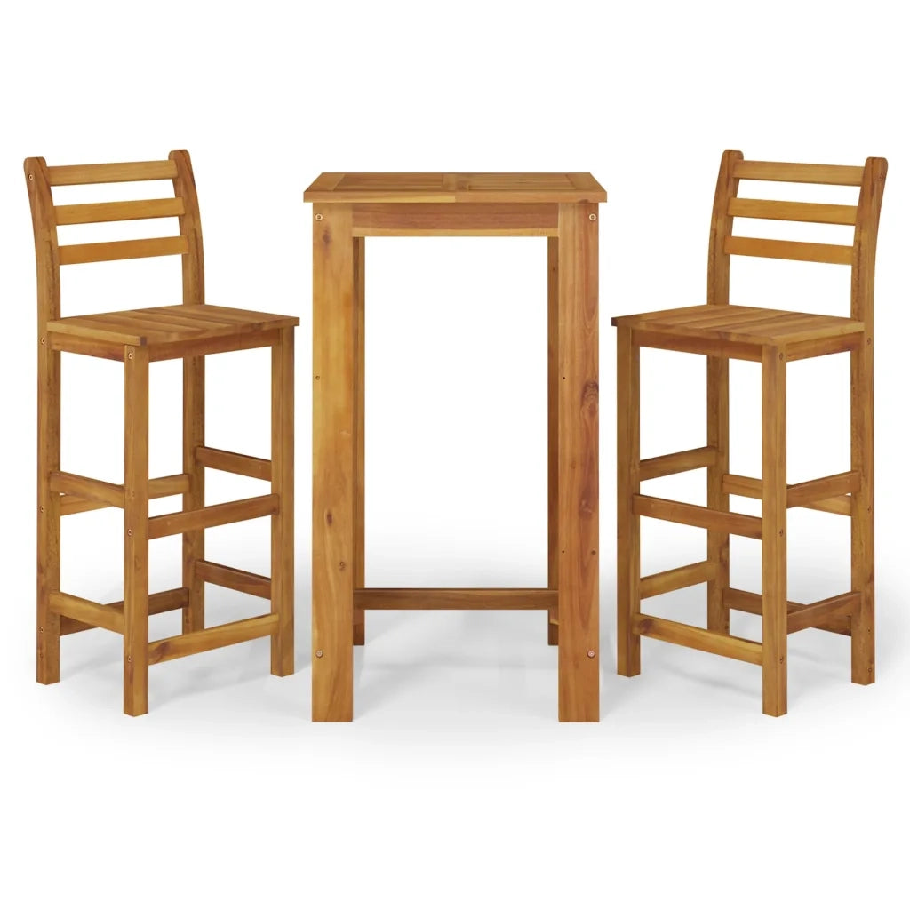 Set da Bar da Giardino 3 pz in Legno Massello di Acacia 3154390
