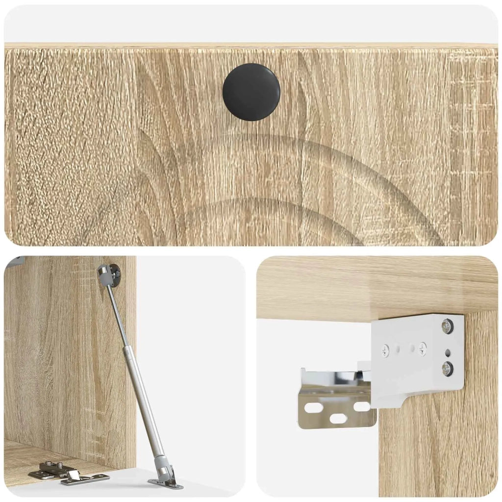 Mobile Porta TV da Muro Rovere Sonoma 59,5 x 31 x 30 cm 898197