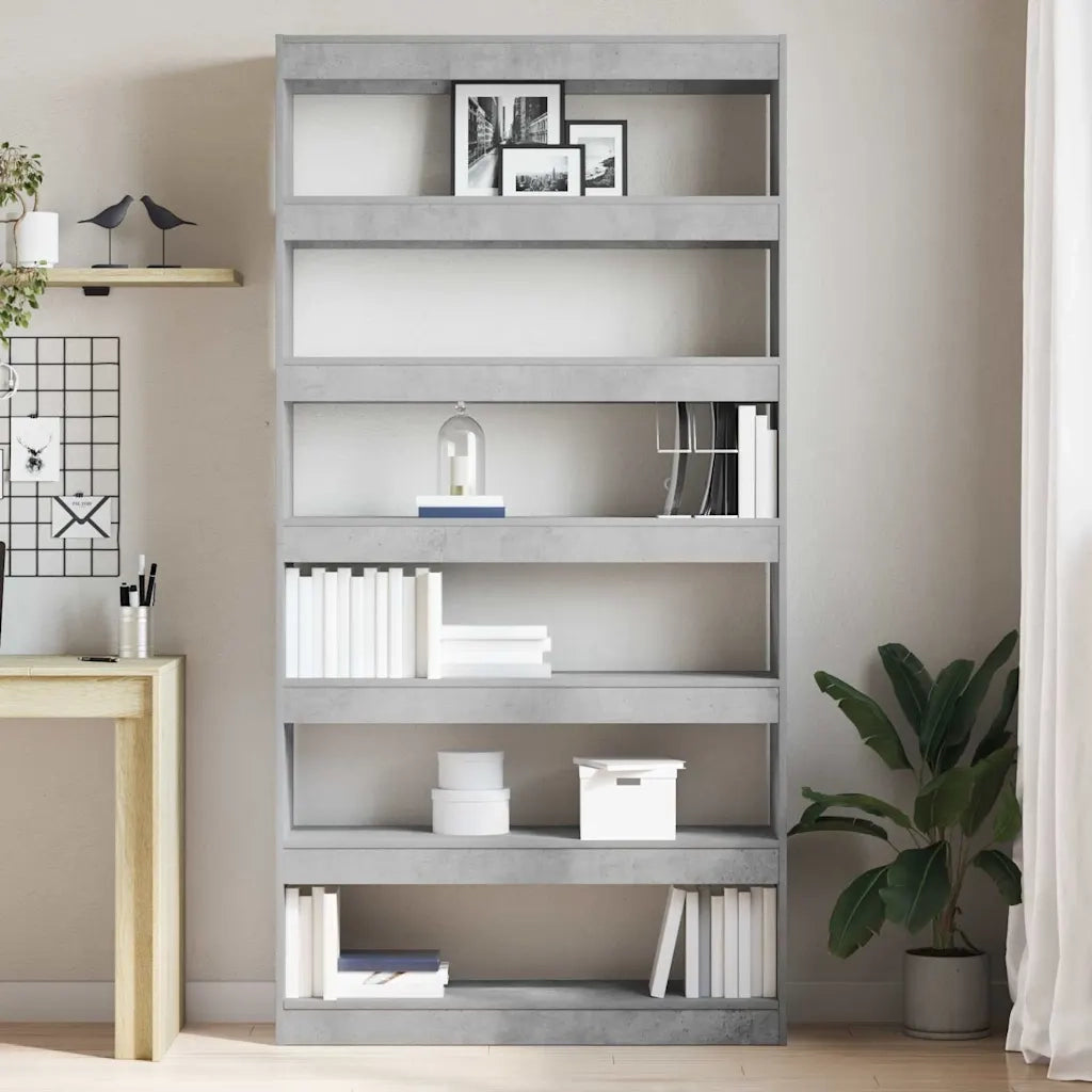 Armadio per Libri Grigio cemento 100 x 30 x 198 cm 3333927