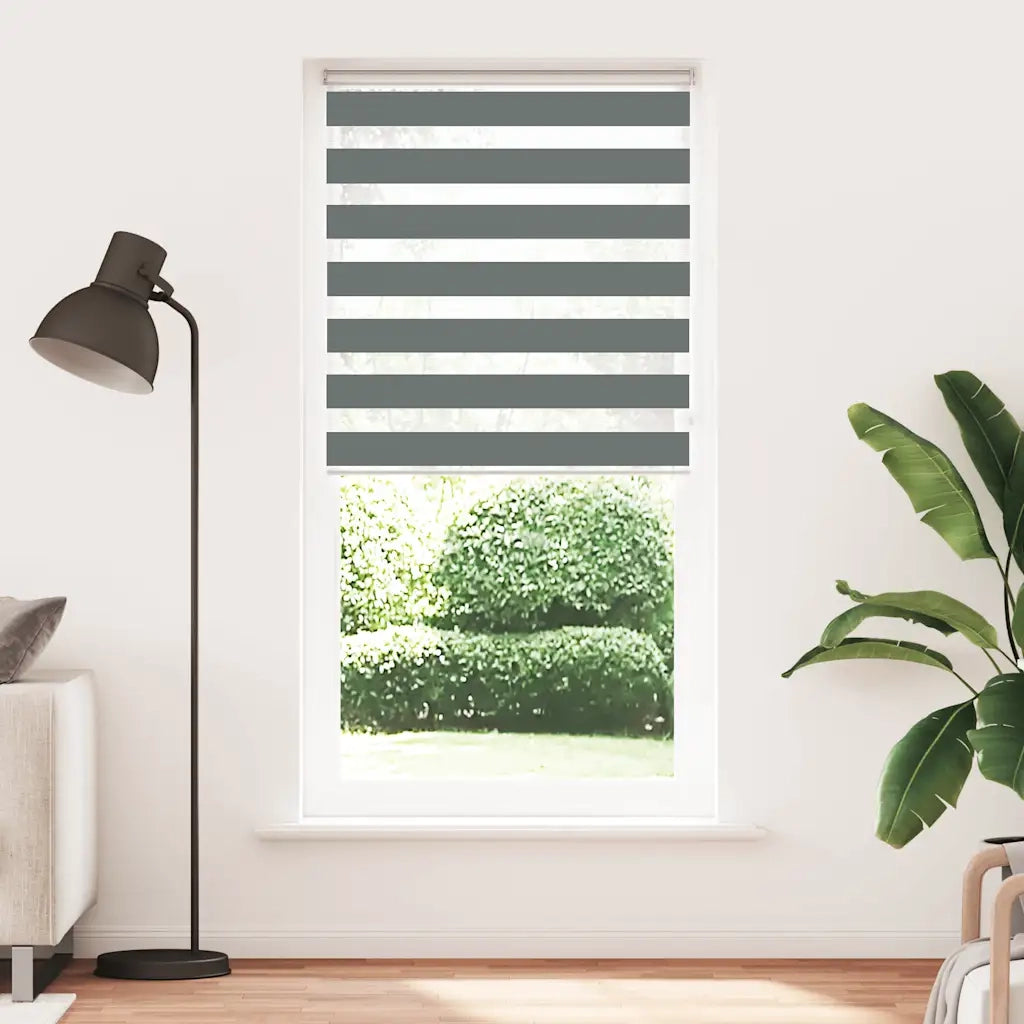vidaXL Tenda a Rullo Zebra Larghezza Tessuto 110,9 cm Poliestere