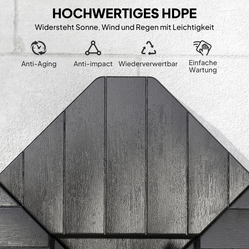 Base per ombrellone riempibile con acqua e sabbia ¨C Xylo ¨C plastica nero 80x80x13 cm