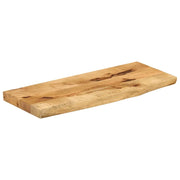 Piano Tavolo 70x40x2,5 cm Bordi Vivi Legno di Mango Grezzo 370345