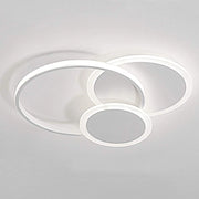 Trade Shop - Plafoniera Luce Fredda Led Cerchi 38w Lampadario A Soffitto Bianco Moderno 50026 -
