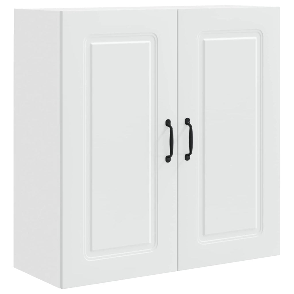Mobile da cucina rettangolare con spazio di archiviazione moderno 80 x 31 x 80 cm legno ingegnerizzato bianco 02_0053733