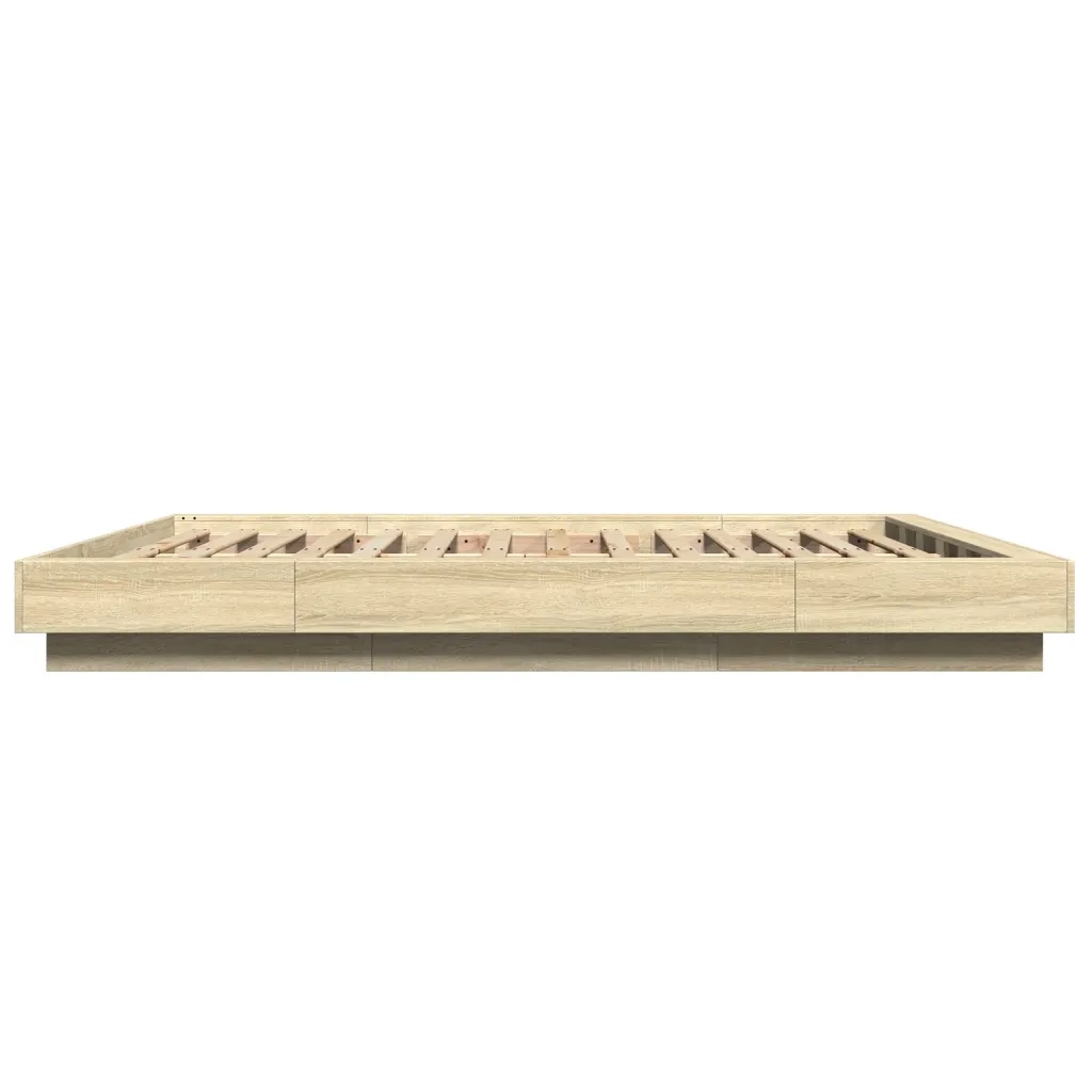 Giroletto-Struttura Letto Rovere Sonoma 160x200 cm in Legno Multistrato 252936