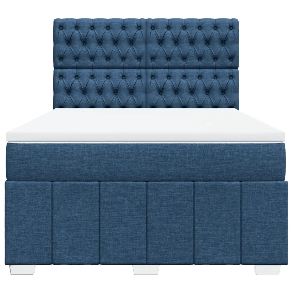 Giroletto a Molle con Materasso Blu 140x200 cm in Tessuto 3294004