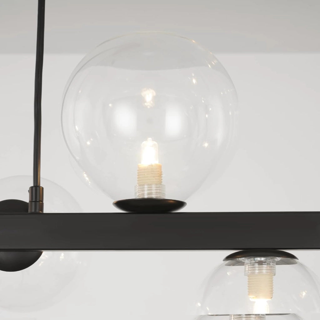 Lampada a sospensione ZMH tavolo da pranzo sospensione soggiorno G9 sospensione 8 lampadine vetro moderno