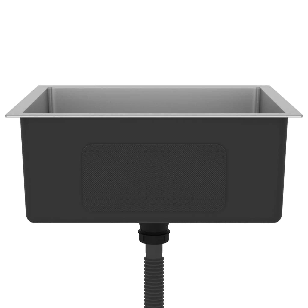 Lavello da cucina fatto a mano 51 x 44 cm acciaio inox argento 02_0002453