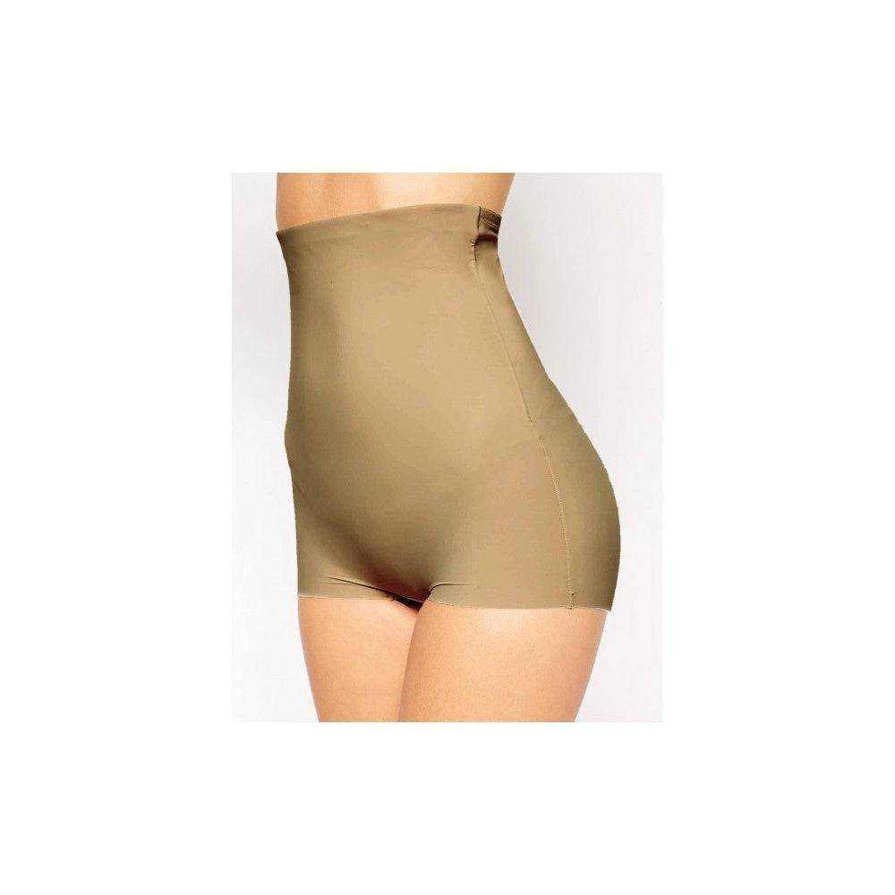 Trade Shop - Pantaloncino Guaina Contenitiva Vita Alta Snellente Modellante Push Up - Beige   Xl