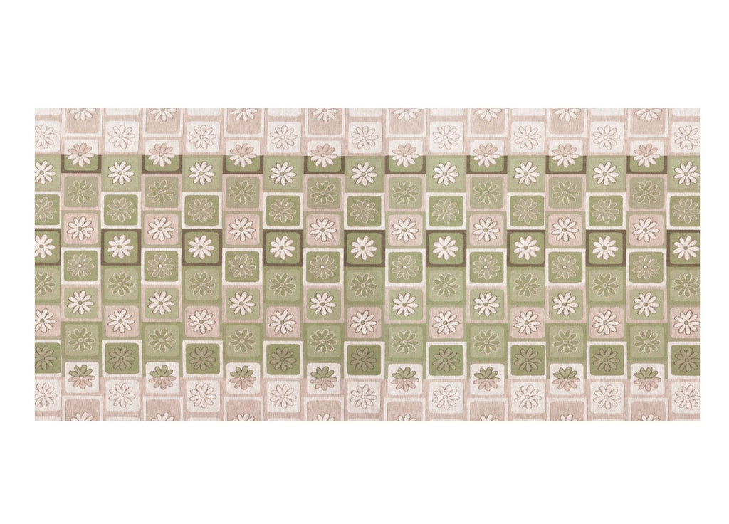 Tappeto Passatoia Tessuto Jacquard Linea Emozioni Dis Floreale Frizzy Verde - 57x400 - Verde