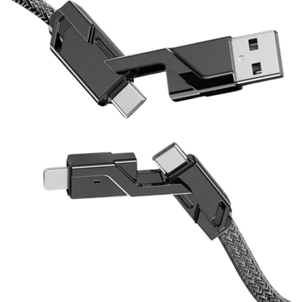 Trade Shop - Cavo Dati Ricarica Lightning Usb Type-c Q-sj886 4 In 1 60 W 100 Cm Multifunzione -