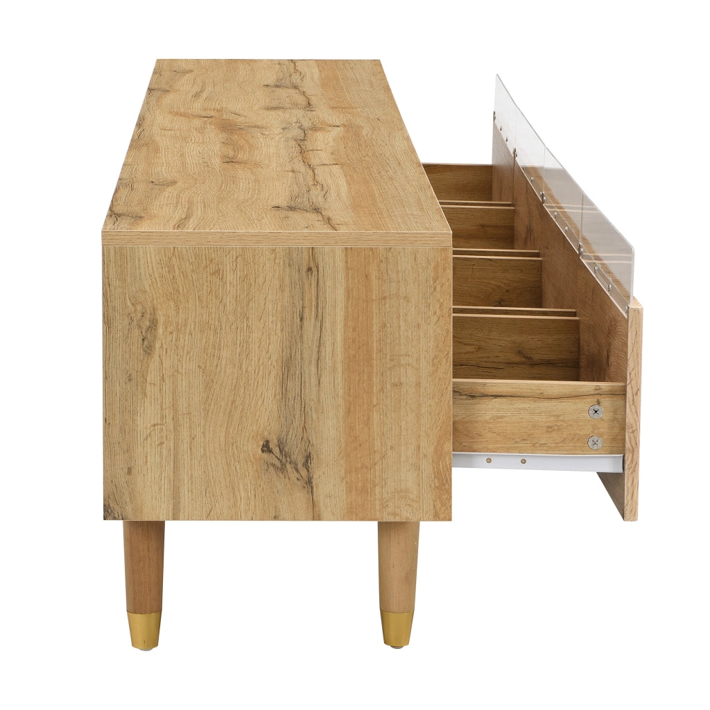 MOBILE TV 178x35x45 cm MDF effetto legno con 4 cassetti