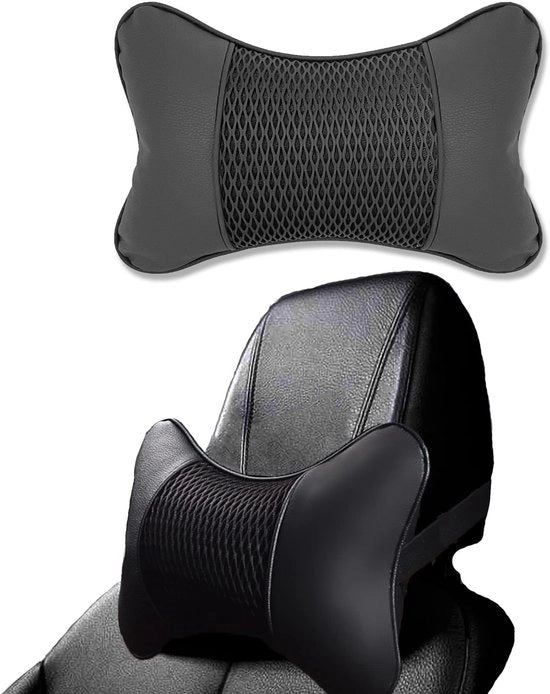 Nekcuscino Ergonomico - Supporto Cervicale Auto - Supporto Cervicale da Viaggio - Schiuma di Memoria - Morbido e Comodo - Universale per Sedili Auto
