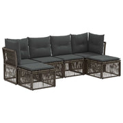 Set Divano da Giardino 6 pcs Grigio polyrattan 3434303