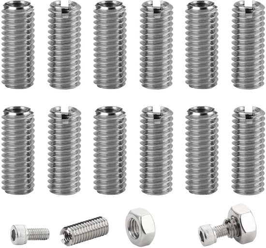 Set di viti a sfera 12 pezzi - M6/M4 - Acciaio inossidabile - 15 mm - Resistente alla corrosione - Installazione semplice - Set di viti a sfera