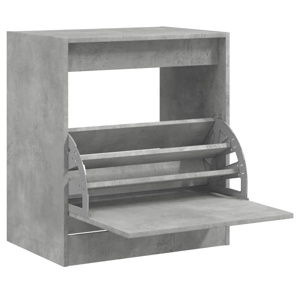 Scarpiera mobiletto portascarpe mobile per ingresso/corridoio/soggiorno 60 x 42 x 69 cm legno ingegnerizzato grigio 02_0021839